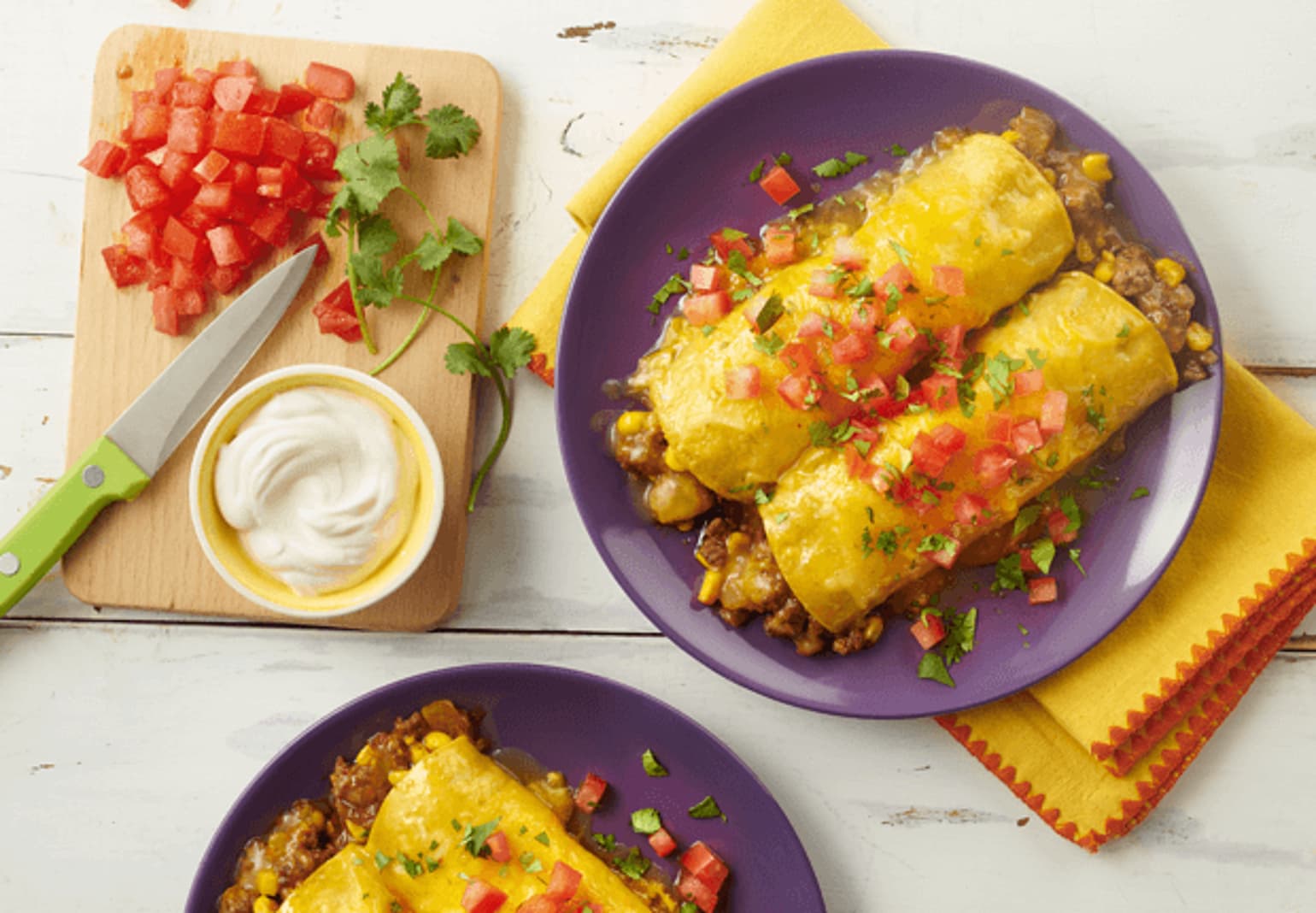 Green Chile Beef Enchiladas